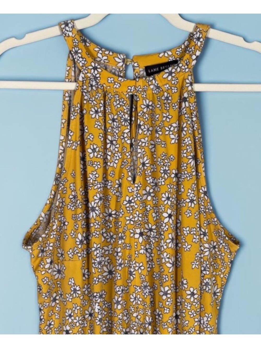 Lane Bryant Tank Top 22/24 Floral Flowy Knit Stretch Daisy Blouse Stretch Beach